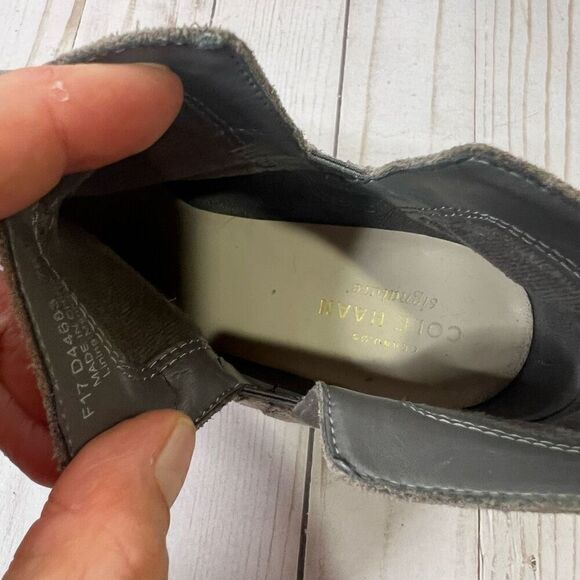 Cole Haan Grand Os Gray Suede Leather Ankle Boots - Picture 9 of 11